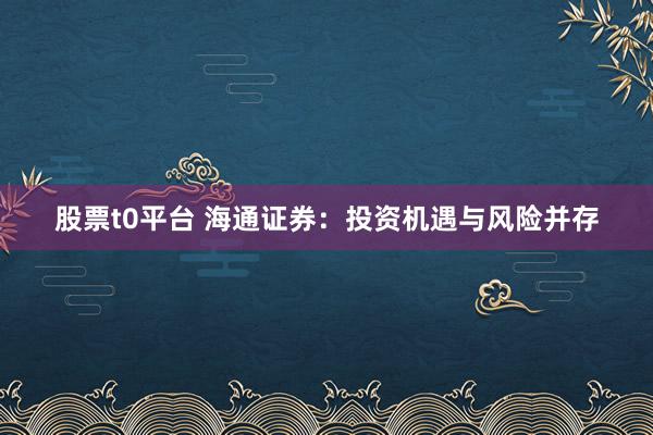 股票t0平台 海通证券：投资机遇与风险并存