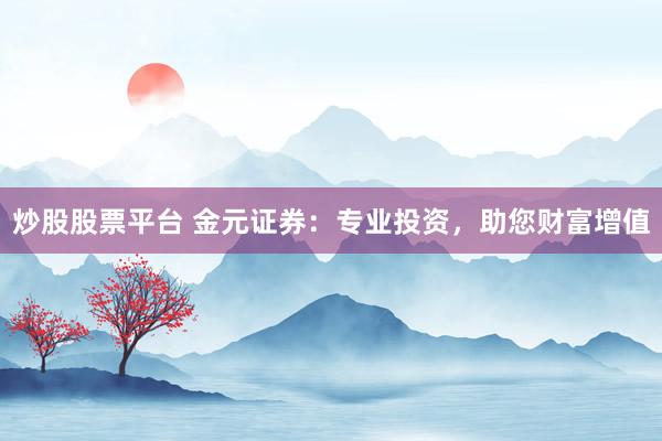 炒股股票平台 金元证券：专业投资，助您财富增值