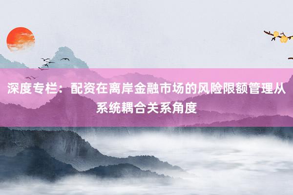 深度专栏：配资在离岸金融市场的风险限额管理从系统耦合关系角度