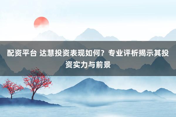 配资平台 达慧投资表现如何？专业评析揭示其投资实力与前景